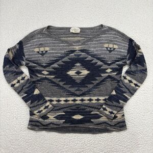 Denim & Supply Ralph Lauren Aztec Print Knit Jumper Sweater Size S Cotton Tribal
